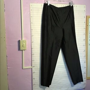 ALFANI PETITE lady's pants 100% silk  sz14P  black